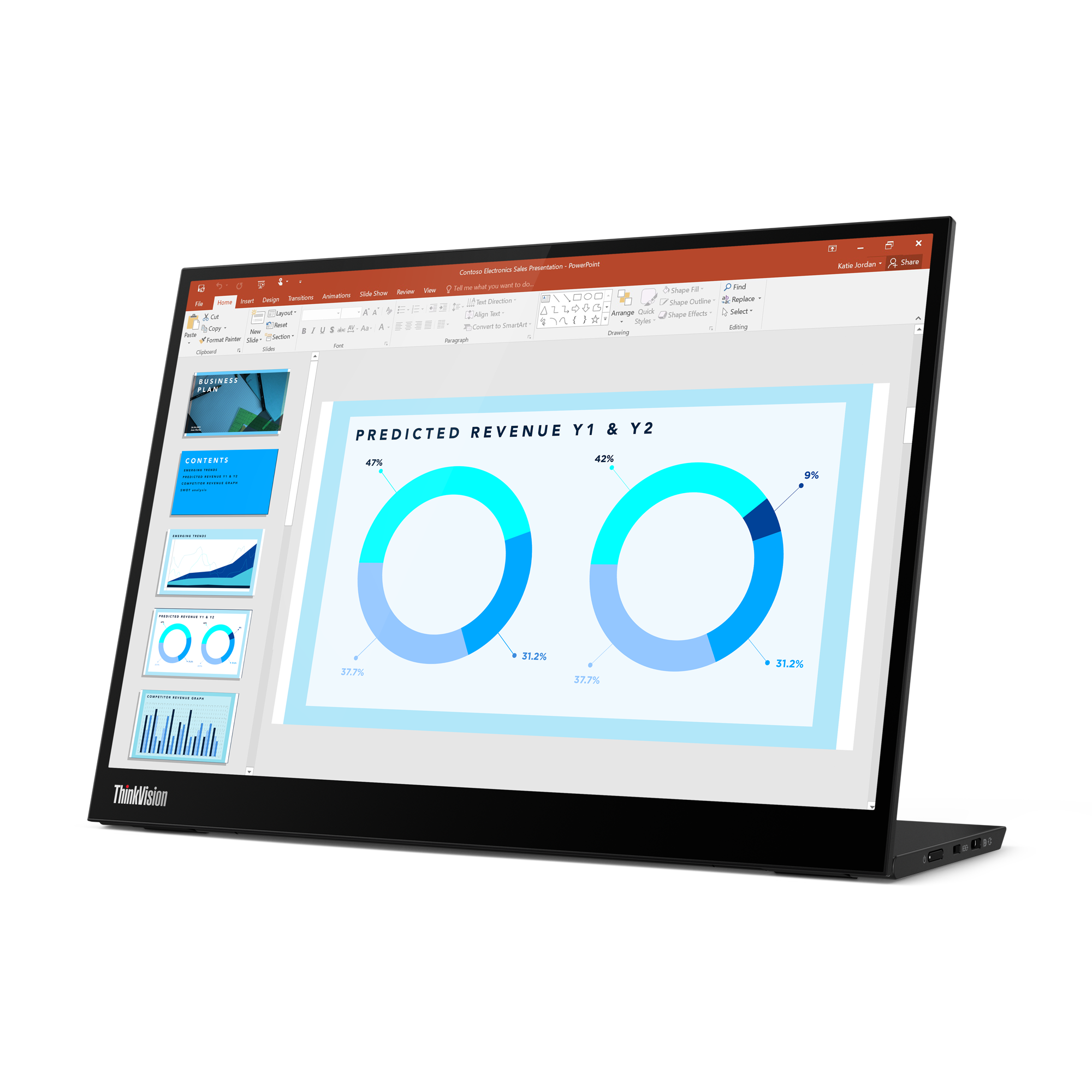 Lenovo ThinkVision M14d LED-Monitor 14 Zoll