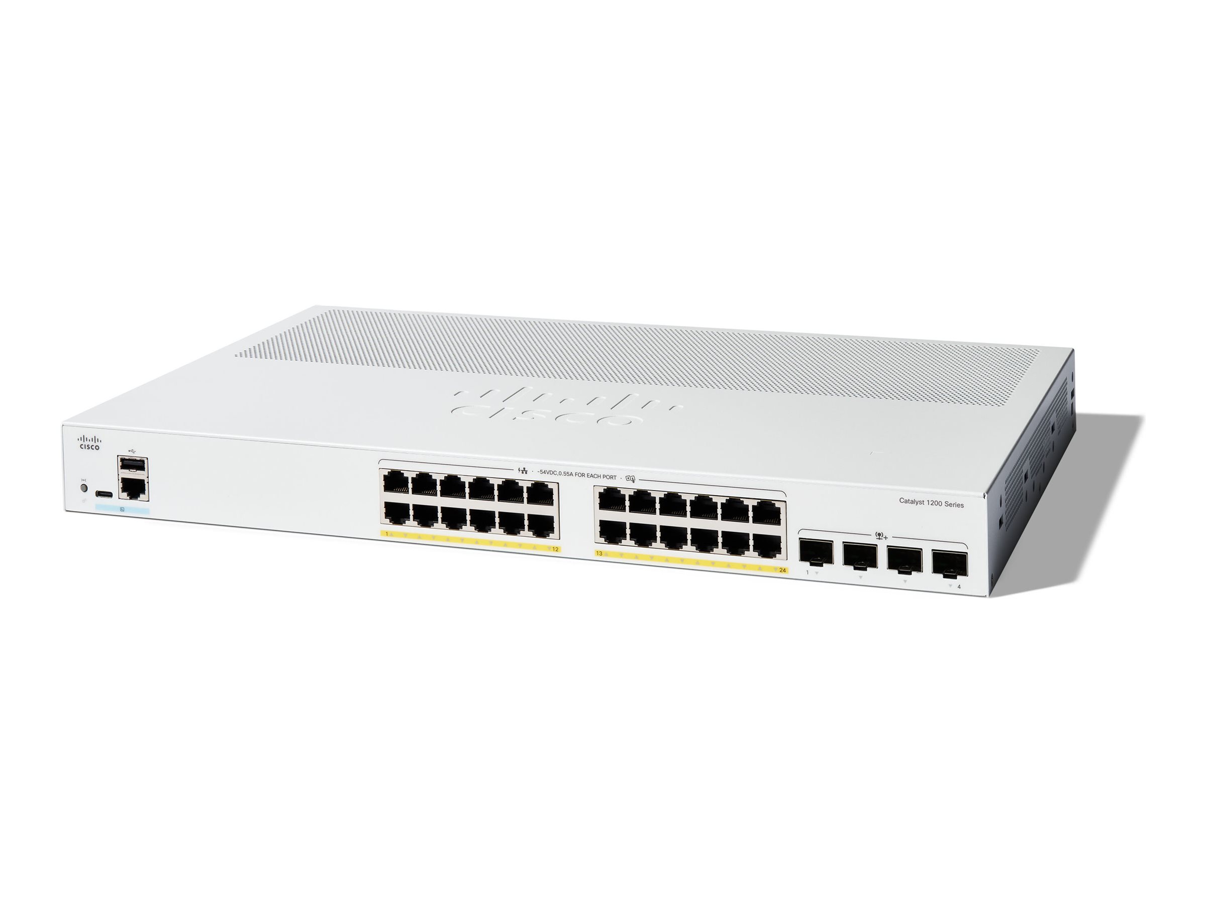 CISCO Catalyst 1200 24Port Switch PoE with 195W power budget 4 x 10G SFP Uplinks