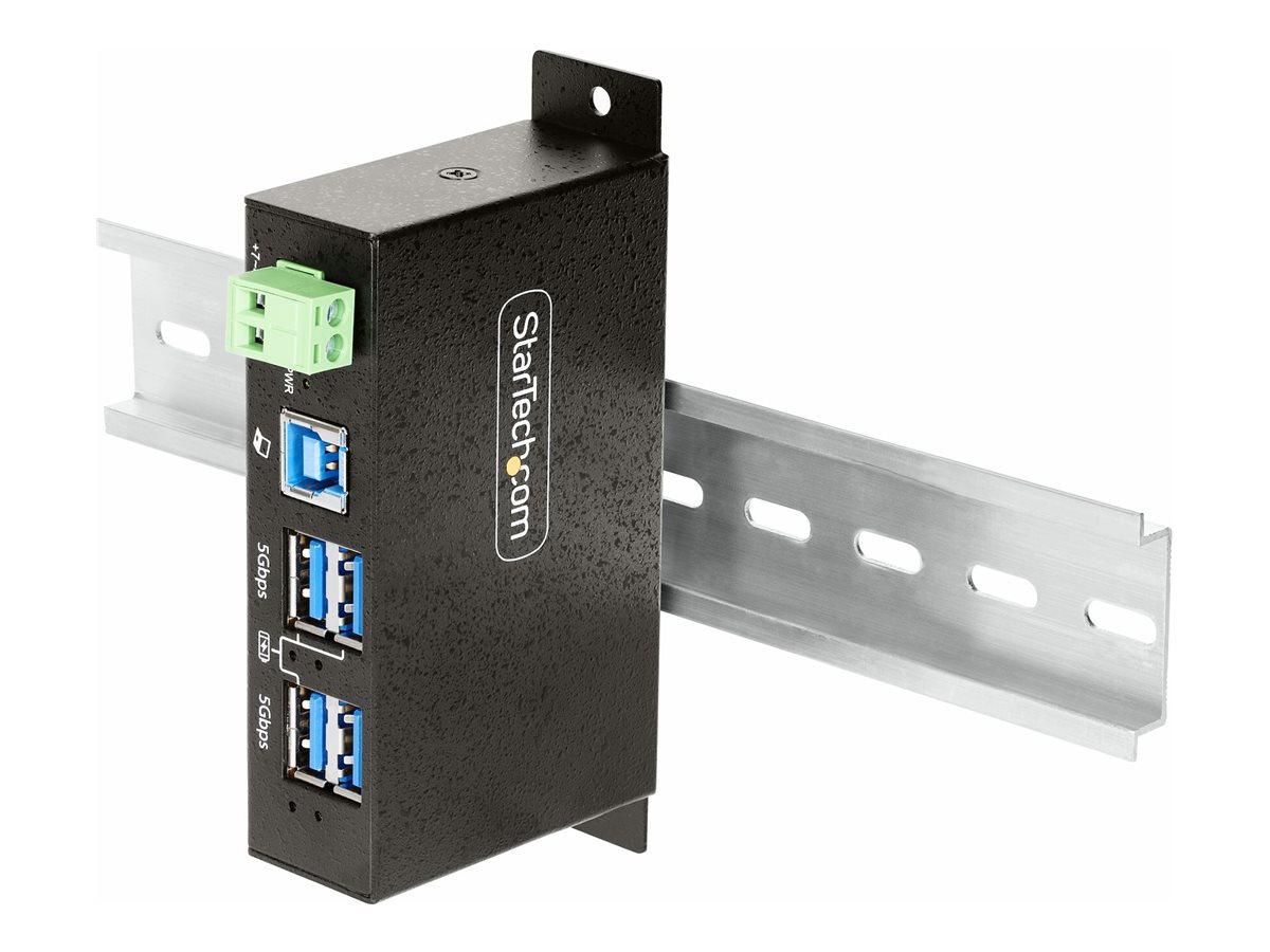 StarTech.com 4-Port Managed USB Hub Heavy Duty Industrial ESD & Surge Protection