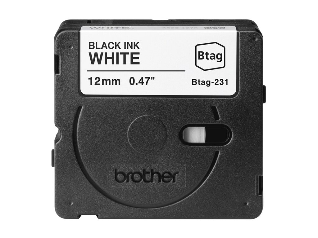 Brother BTAG-231 Schwarz auf Weiß Rolle (1,2 cm x 4 m)