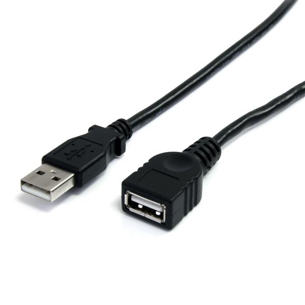 StarTech.com USB 2.0 Verlängerung 90cm Schwarz