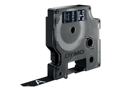 Dymo D1 Weiß auf Schwarz 12 mm