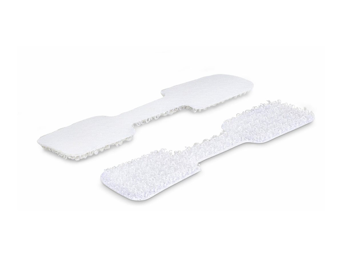 STARTECHCOM 9cm Kabelschilder 100 Stuck Weiss Klettverschluss mit Beschriftungsfeld Klettband KabelbinderKabeletiketten