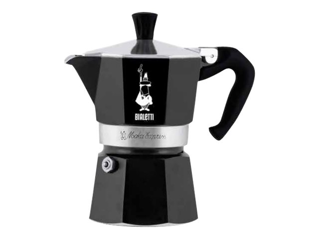Bialetti Moka Express Schwarz, Espressokocher fuer 1 Tasse
