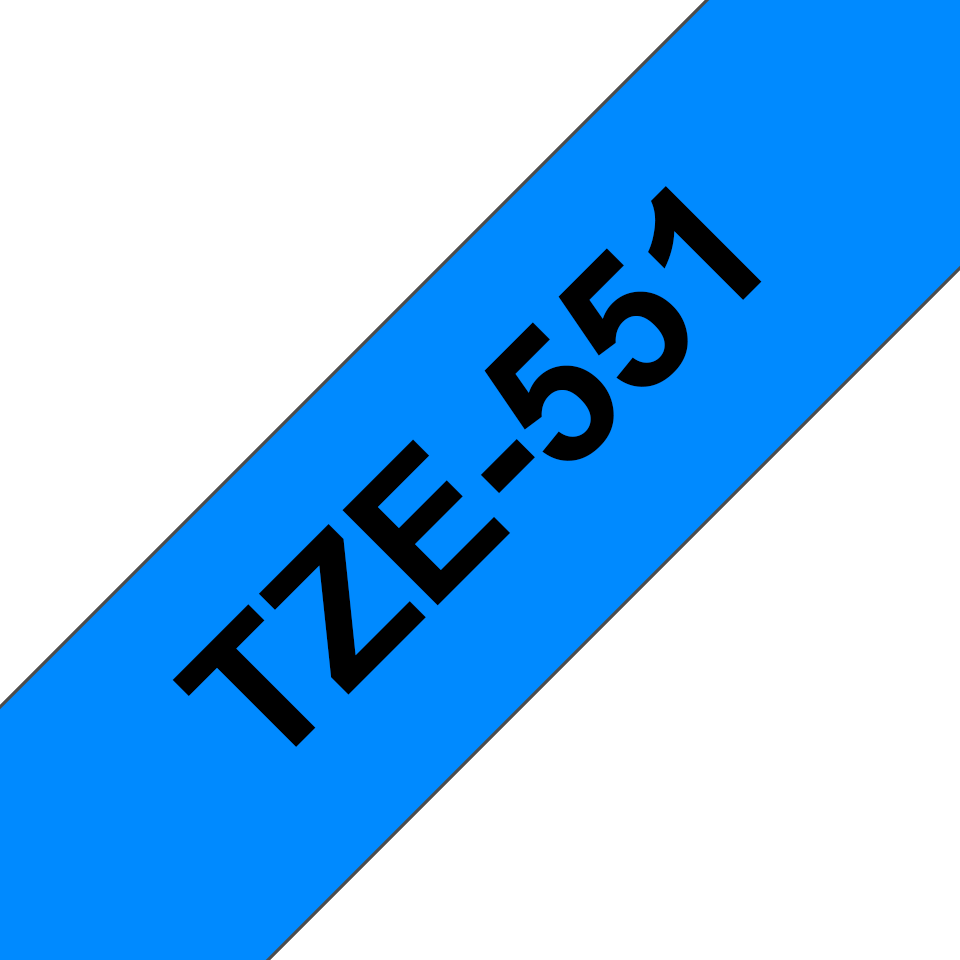 Brother TZe-551 24mm Schwarz auf Blau