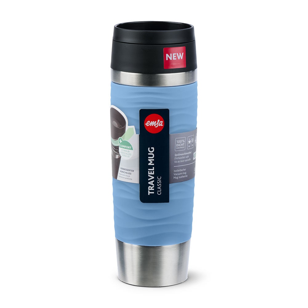EMSA Isolierbecher TRAVEL mug Wave pastellblau 0.5 l