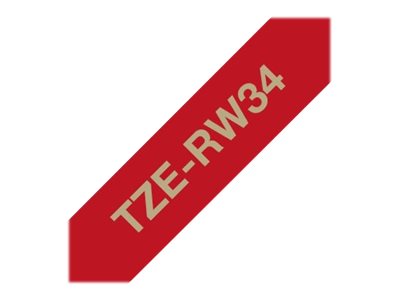 Brother TZe-RW34 Gold auf Weinrot