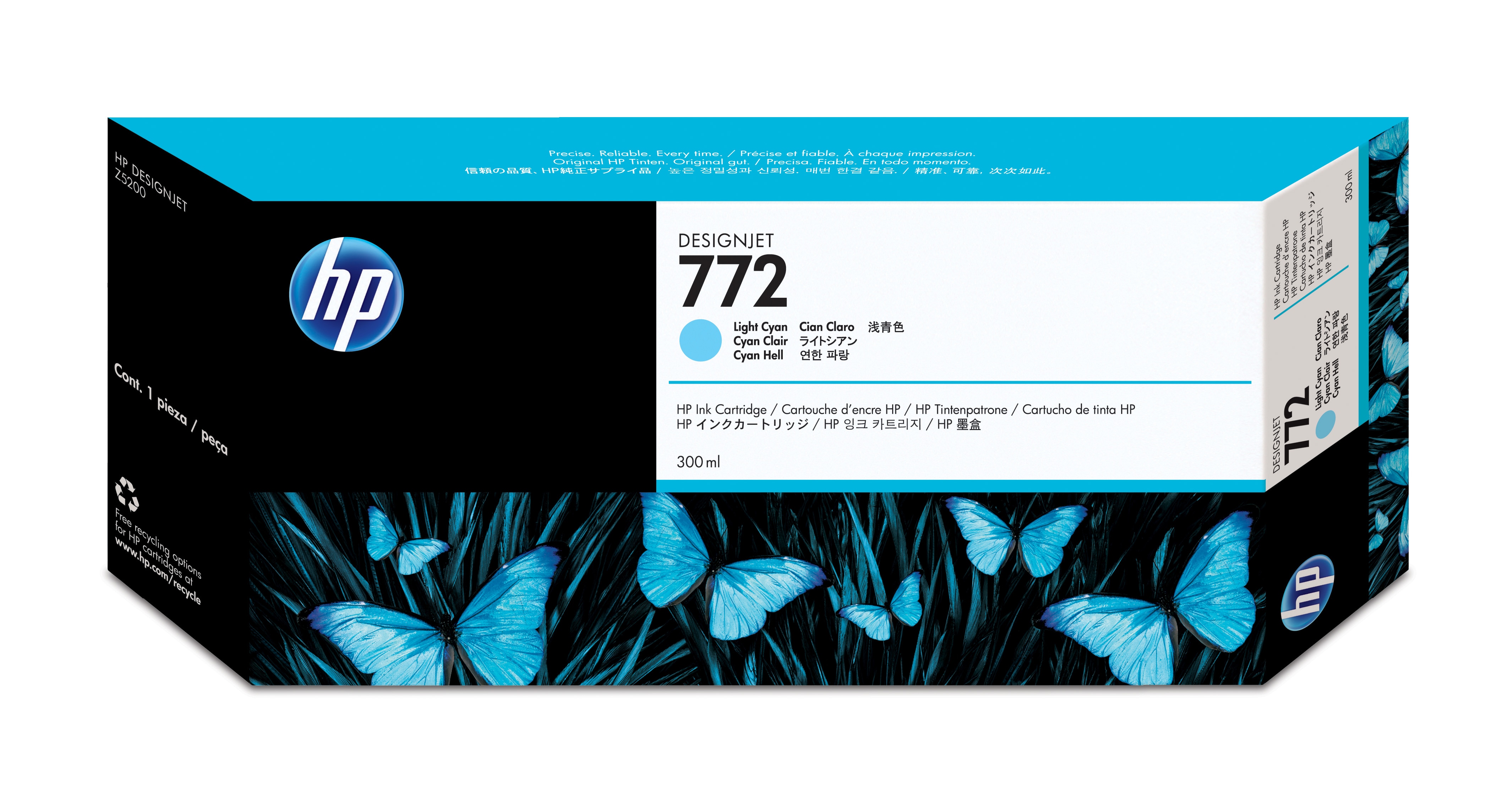 HP 772 Tintenpatrone hell Cyan 300ml