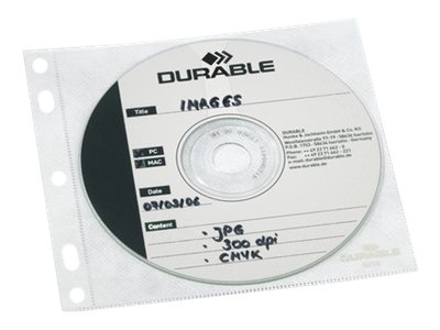 Durable CD/DVD Cover Pocket transparent 2CD/DVD