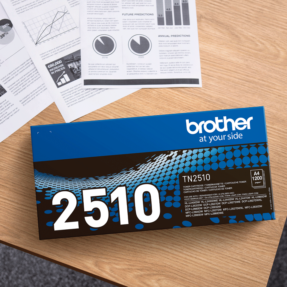 Brother TN-2510 Toner, hohe Kapazität