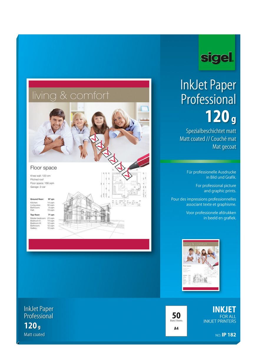 Sigel Fotopapier DIN A4 matt 120 g/qm