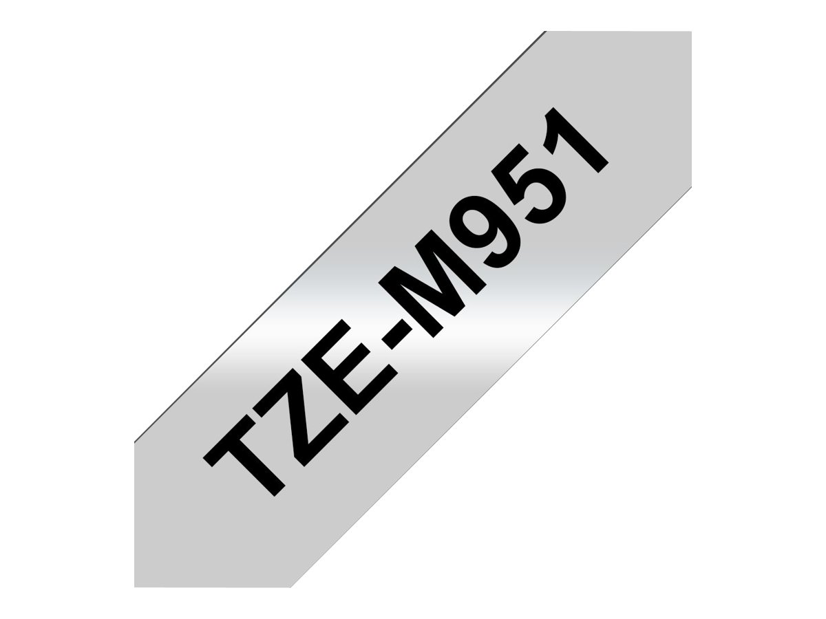 Brother TZe-M951 Schwarz auf Silber matt