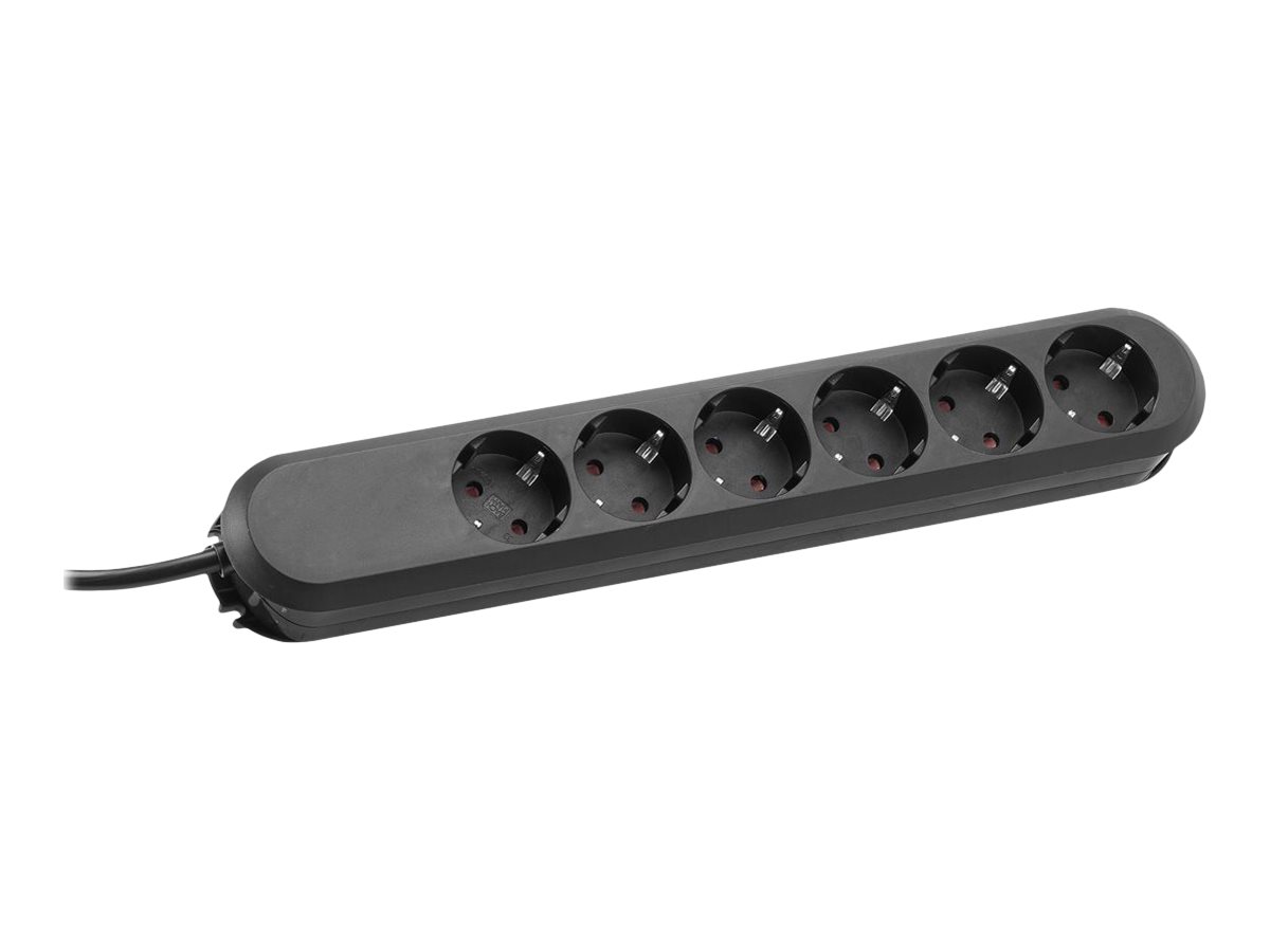 Bachmann Steckdosenleiste SMART 6fach, schwarz 5,0m, ohne Schalter