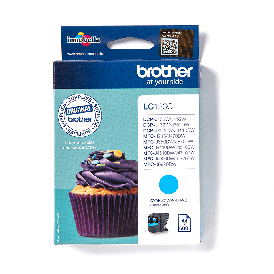 Brother Tintenpatrone LC-123C Cyan