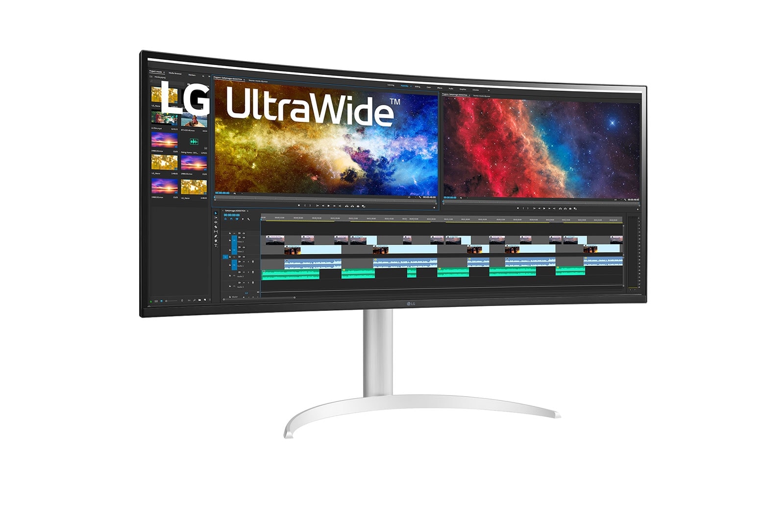 LG 38BQ85CWAEU Curved Monitor 95,0 cm 38,0 Zoll weiss