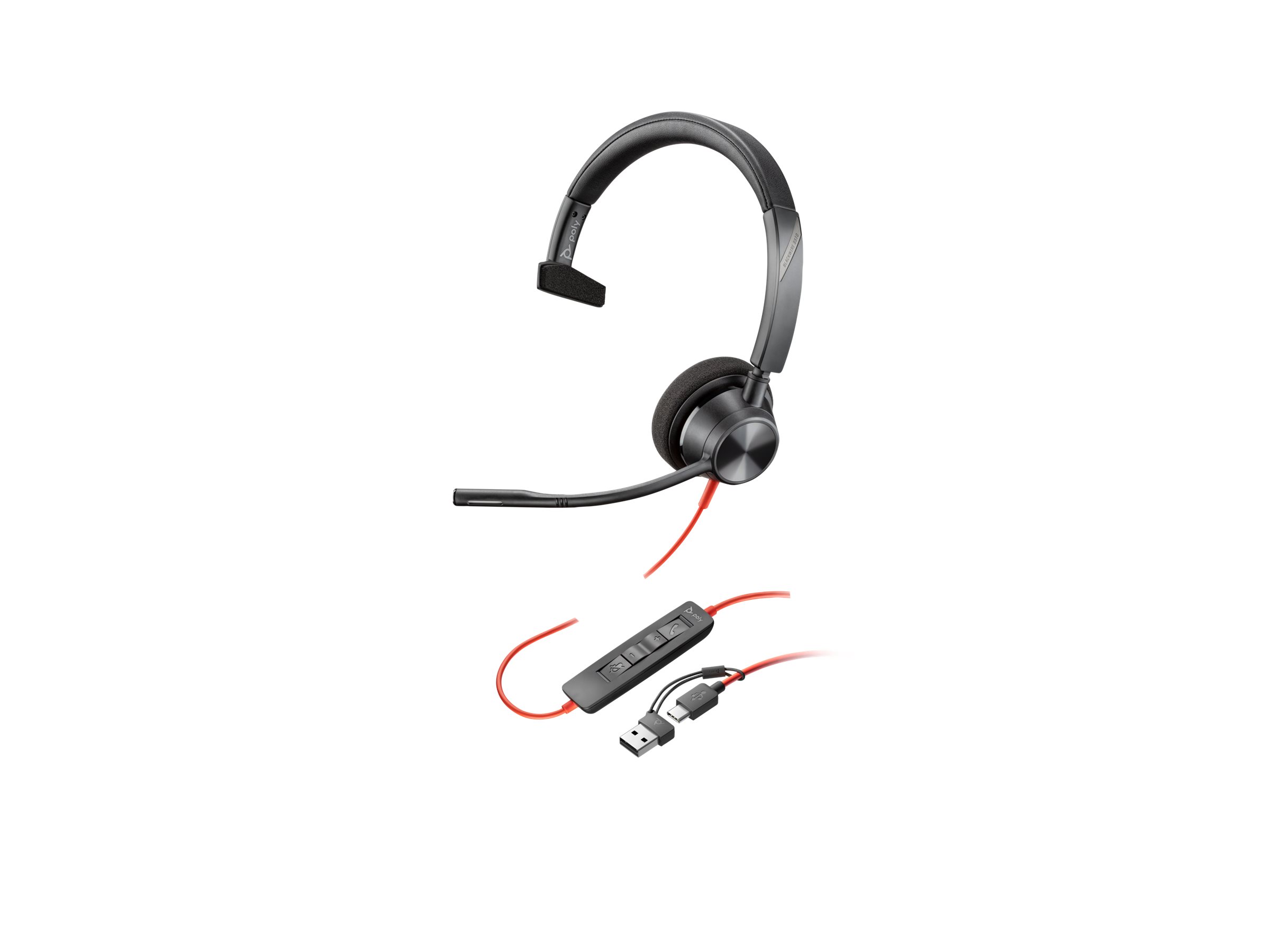 Poly Blackwire 3310 Monaural USB-C Headset