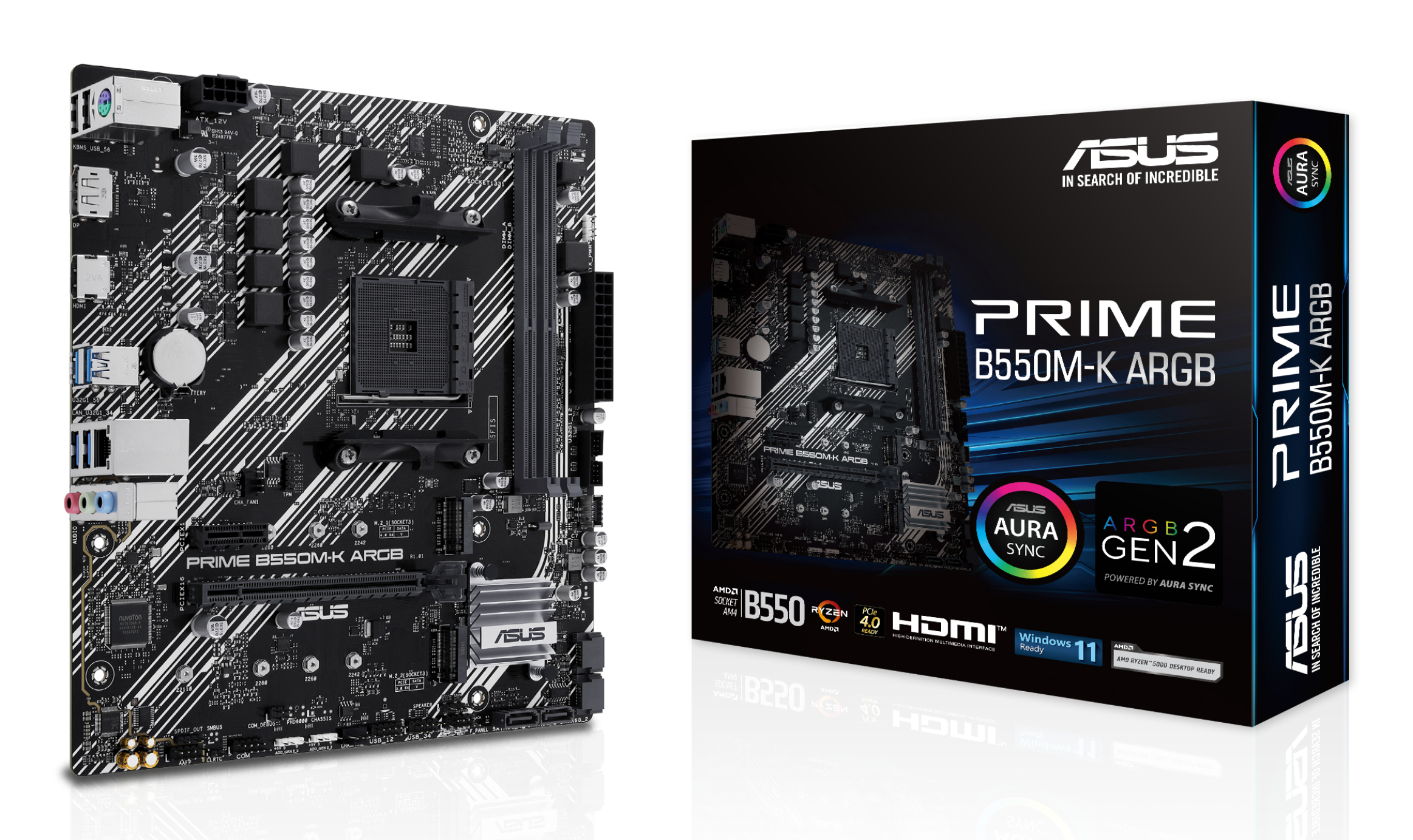 ASUS PRIME B550M-K ARGB AM4 DDR4