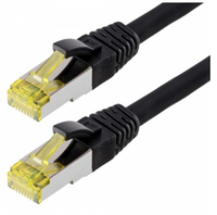 Helos Patchkabel Cat 6a S/FTP RJ45 schwarz 1m