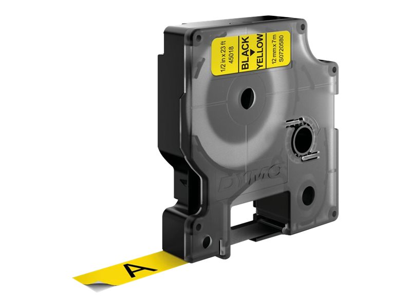 Dymo D1 12mm x 7m Schwarz auf Gelb