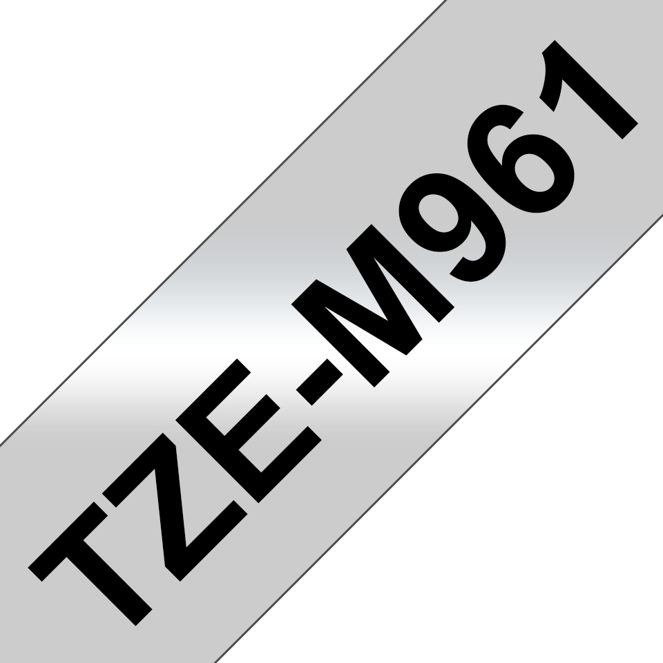 Brother TZe-M961 Schriftband Schwarz auf Silber 36mm x 8m