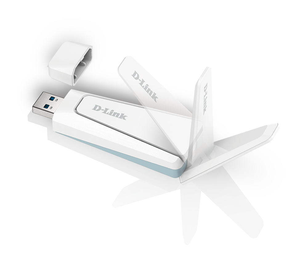 DLINK AX18U WiFi 6 USB Adapter AX1800 WPA3 bis 1200 Mbps 5 GHz und 574 Mbps 24 GHz OFDMA MUMIMO