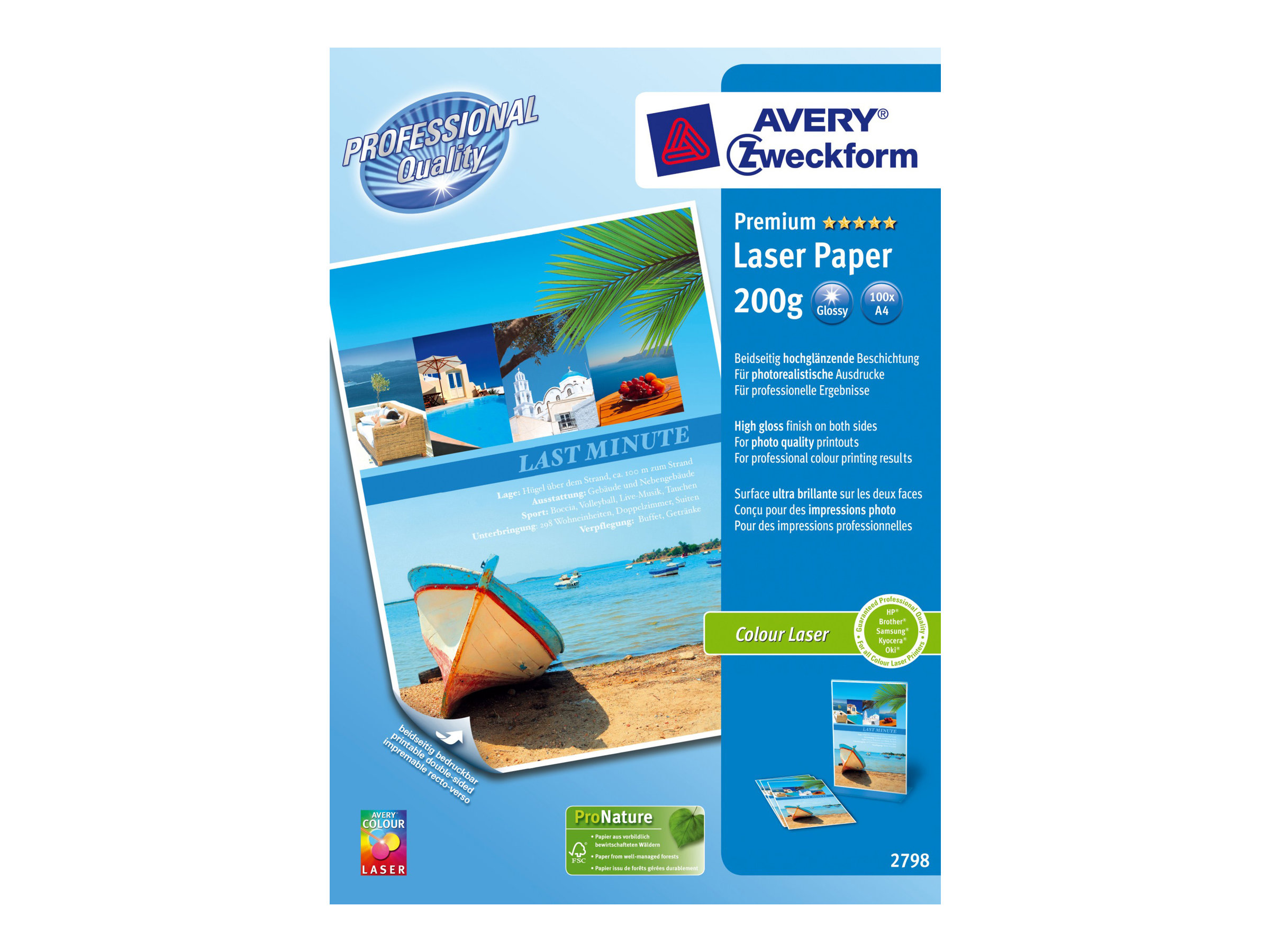 Avery Zweckform Fotopapier 2798 hochglänzend 200 g/qm