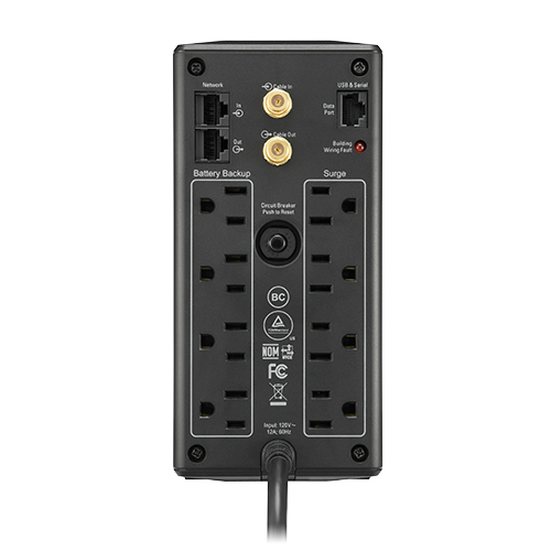 APC Back‑UPS Pro BX1000M 8 Outlets AVR LCD Interface
