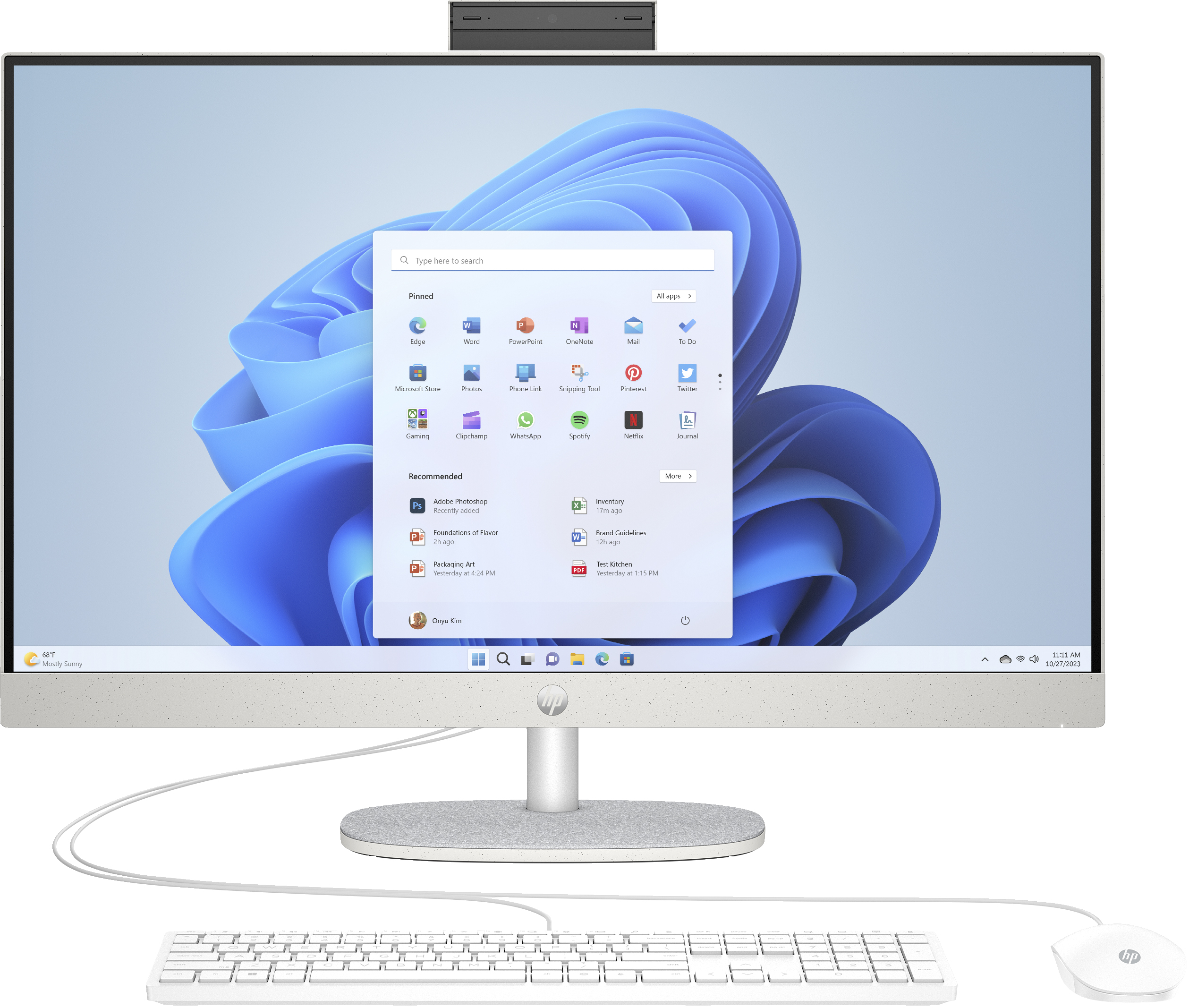 HP 27cr0007ng AllinOne PC, 16 GB RAM, 512 GB SSD, AMD Ryzen 5 7520U