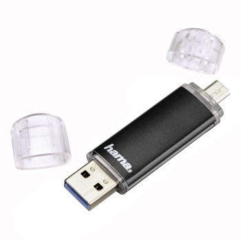 Hama FlashPen Laeta Twin schwarz 64 GB