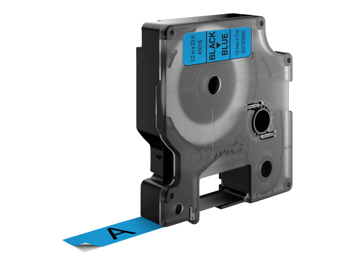 Dymo D1 12mm x 7m Schwarz auf Blau