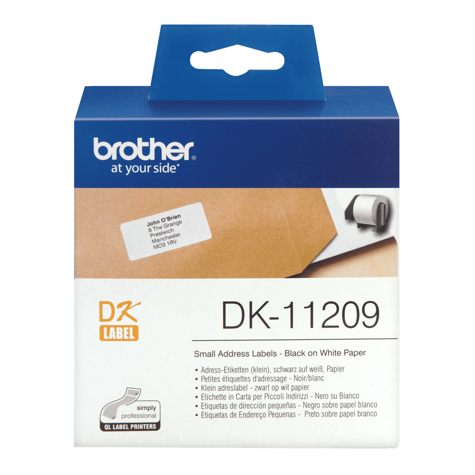 Brother DK-11209 Adressetiketten Schwarz-Weiß
