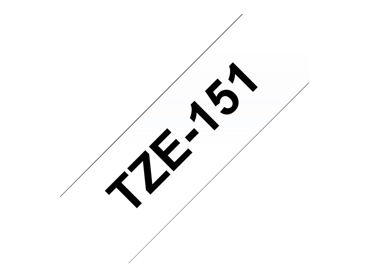 Brother TZe-151 Schriftband 24mm schwarz/transparent