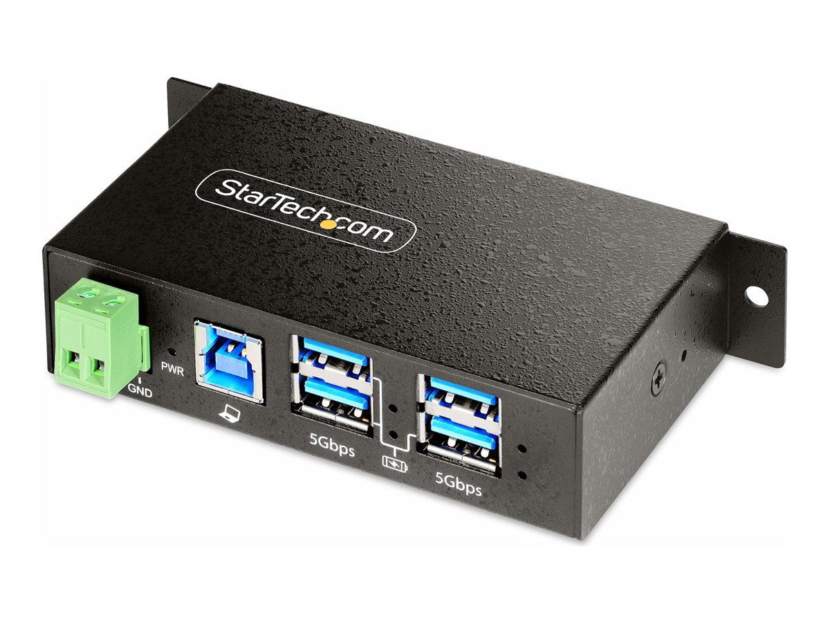 StarTech.com 4-Port Managed USB Hub Heavy Duty Industrial ESD & Surge Protection