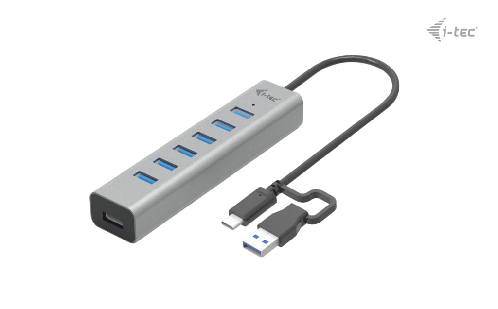 i-tec USB-C Metal Hub 7-fach mit Charging