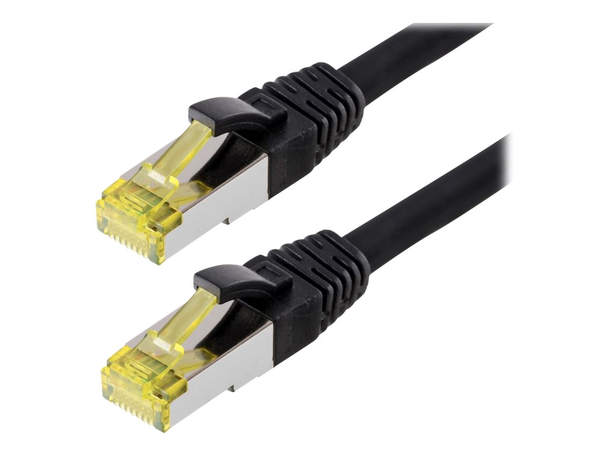 Helos Patchkabel Cat 6a S/FTP RJ45 schwarz 10m