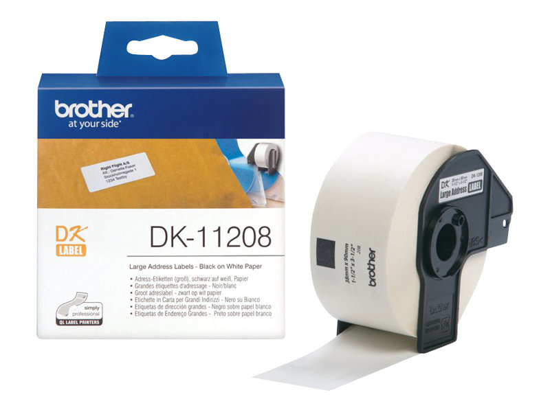 Brother DK-11208 Adressetiketten Schwarz-Weiß
