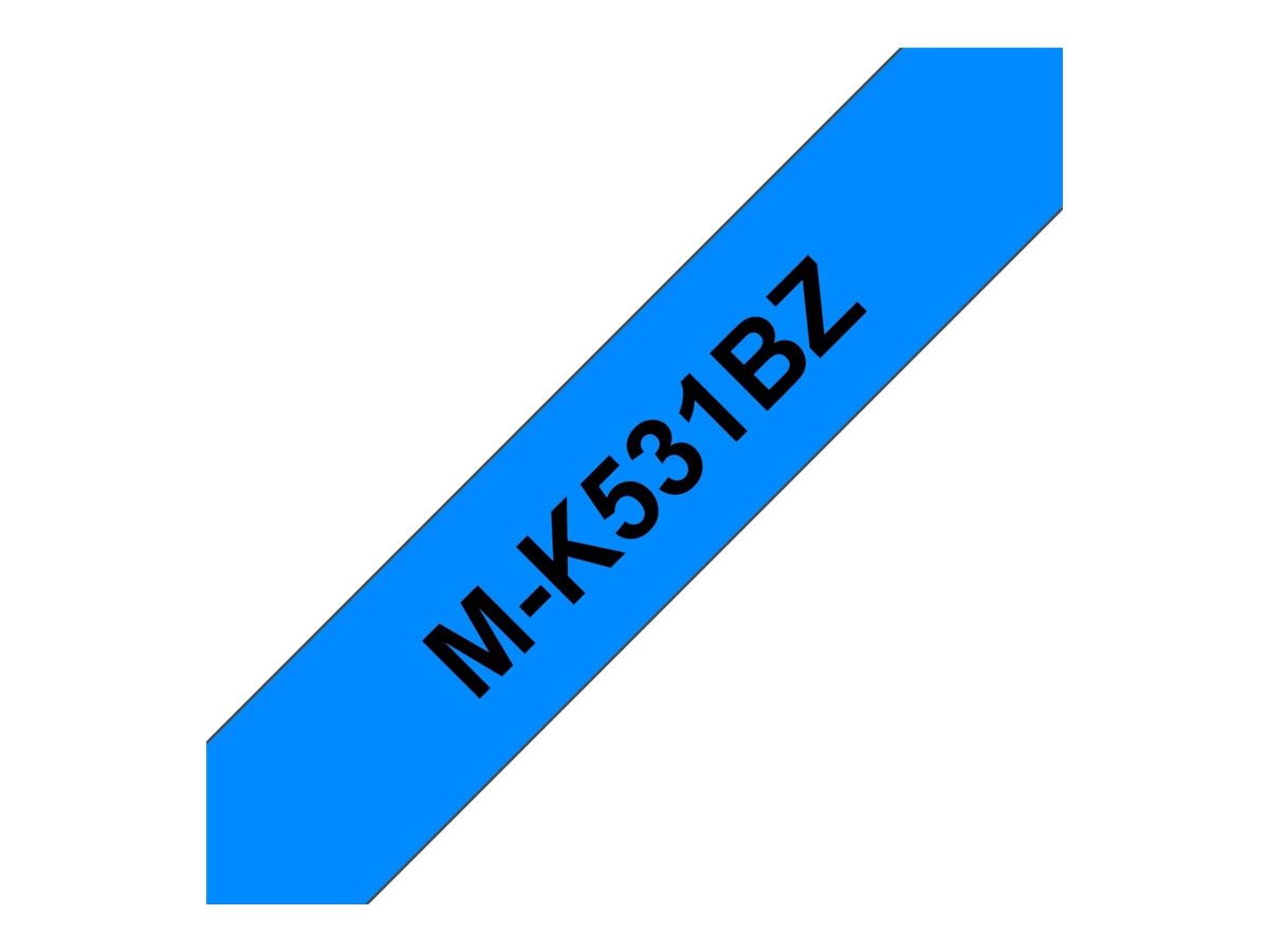 Brother MK531BZ Schriftband Schwarz auf Blau