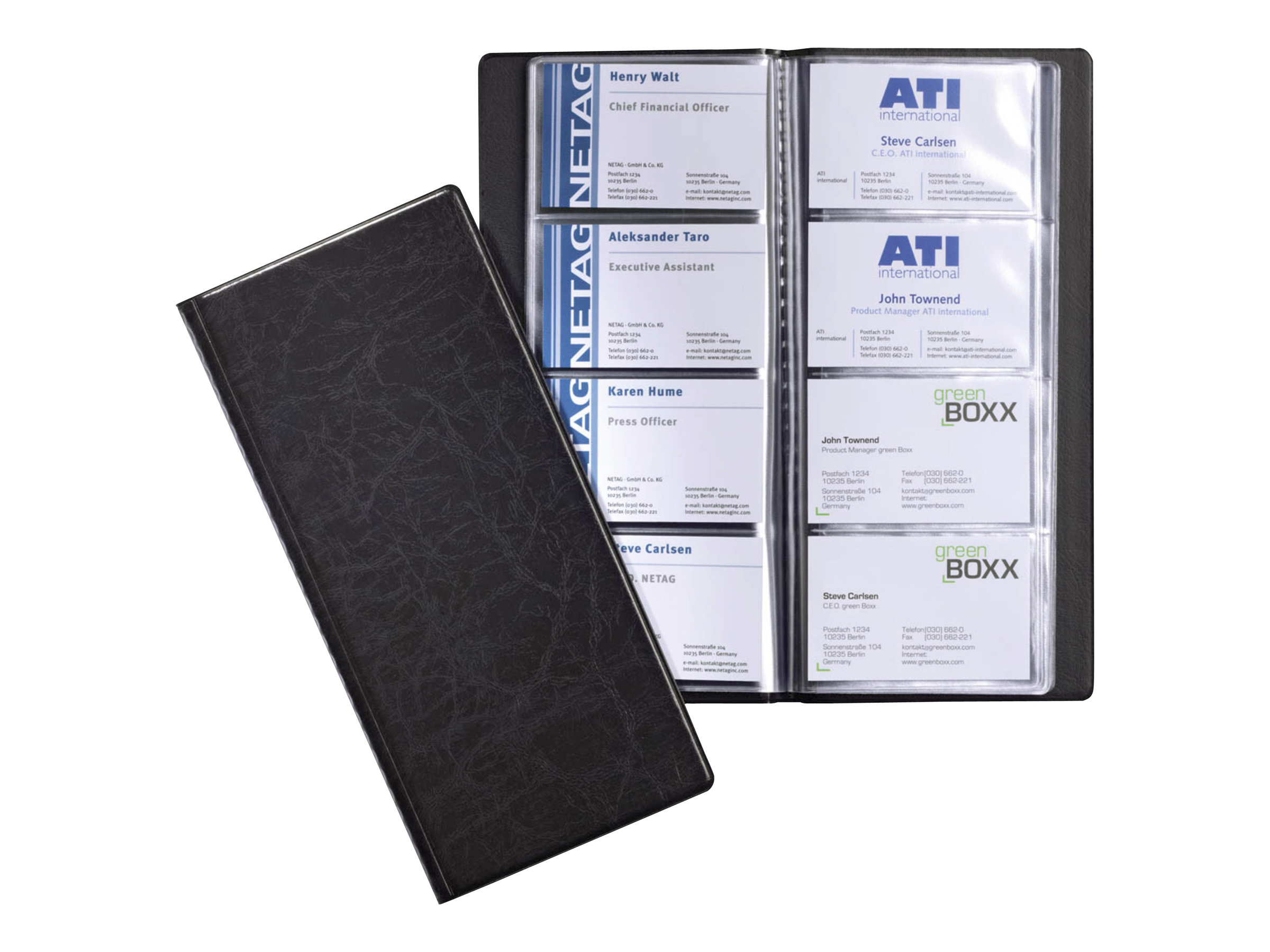 Durable VISIFIX 192 Visitenkartenmappe schwarz 57×90 mm
