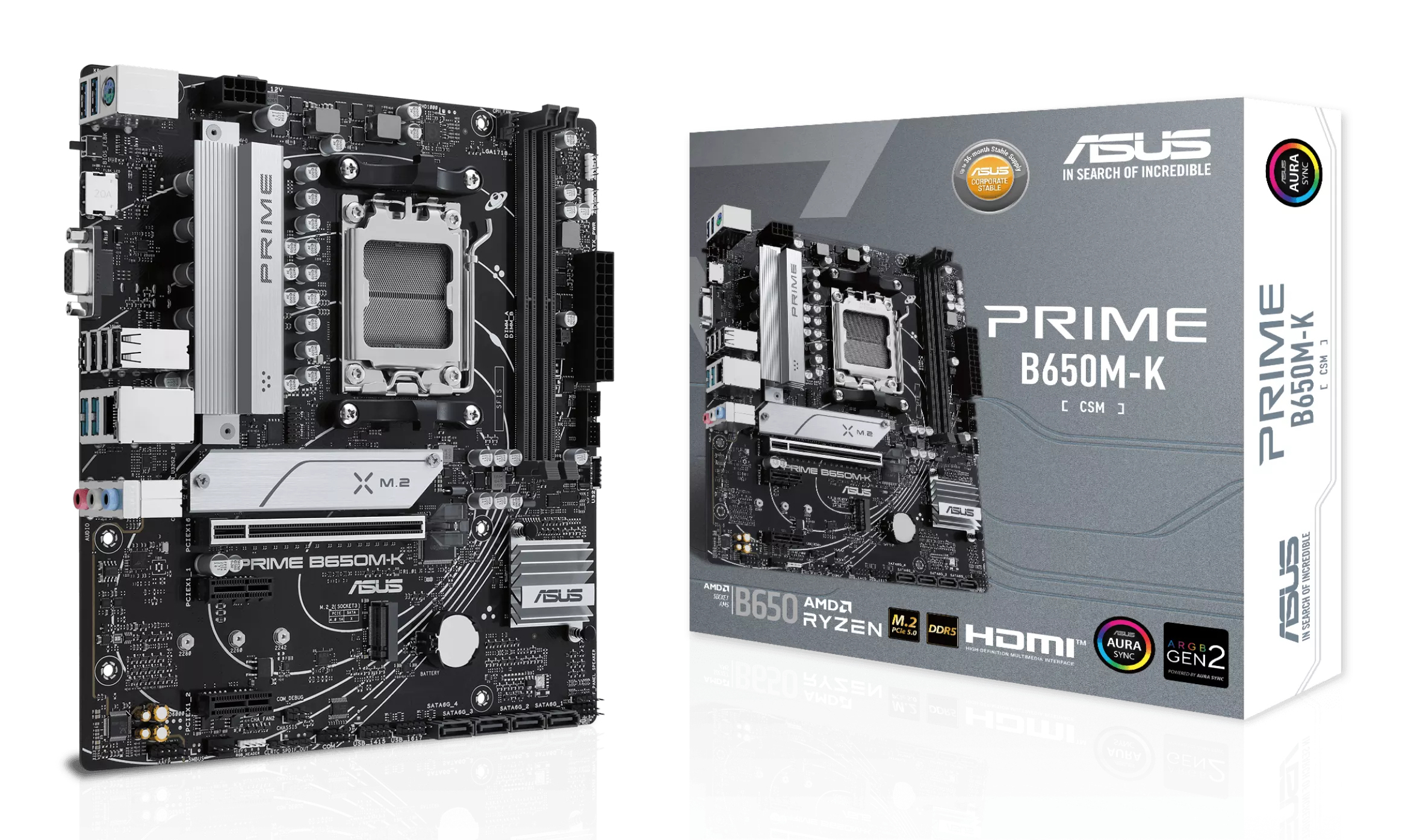 ASUS PRIME B650M-K AMD AM5 DDR5 mATX