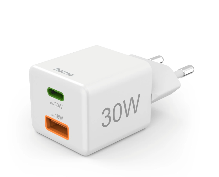 Hama Netzteil 30 Watt USB Typ A und USB-C