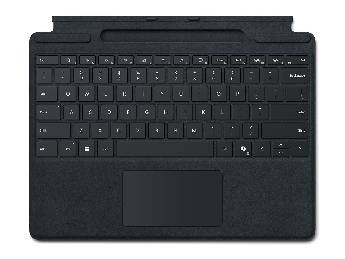 Microsoft Surface Pro 9/10 Typecover Slim Pen Ablage Schwarz