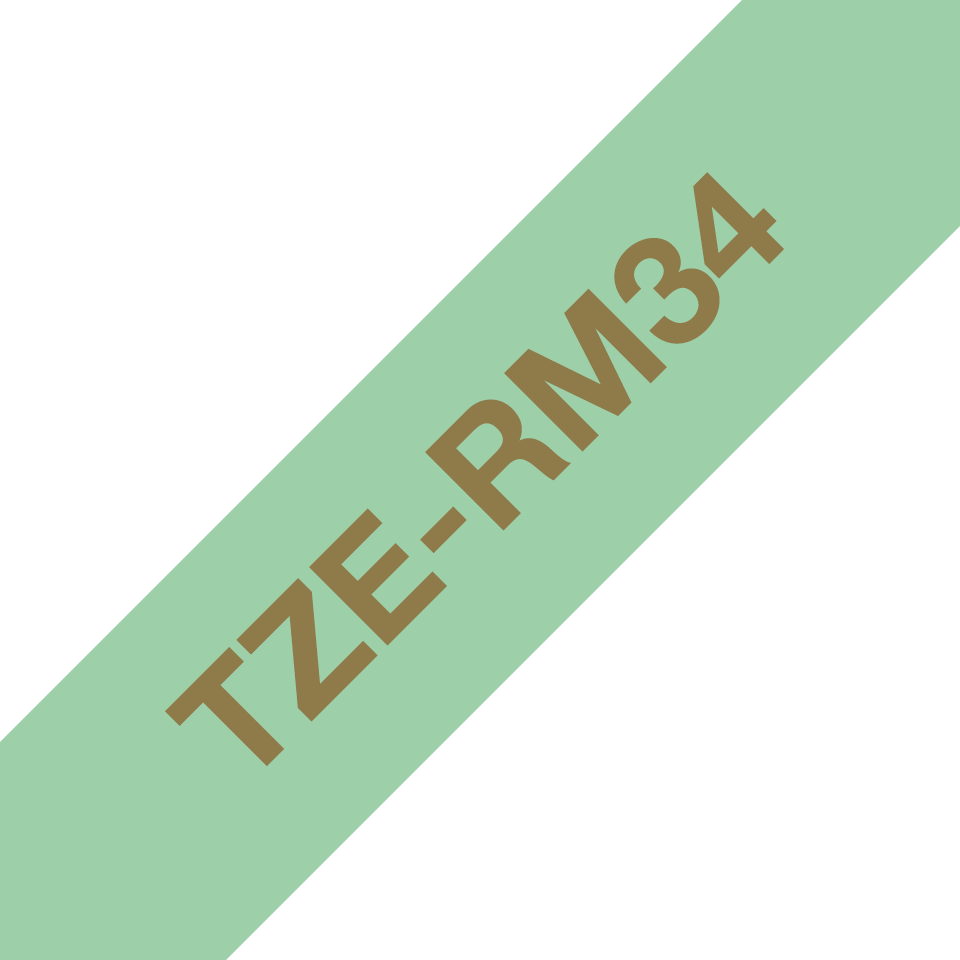 BROTHER PTouch 12mm mint greengold ribbon tape