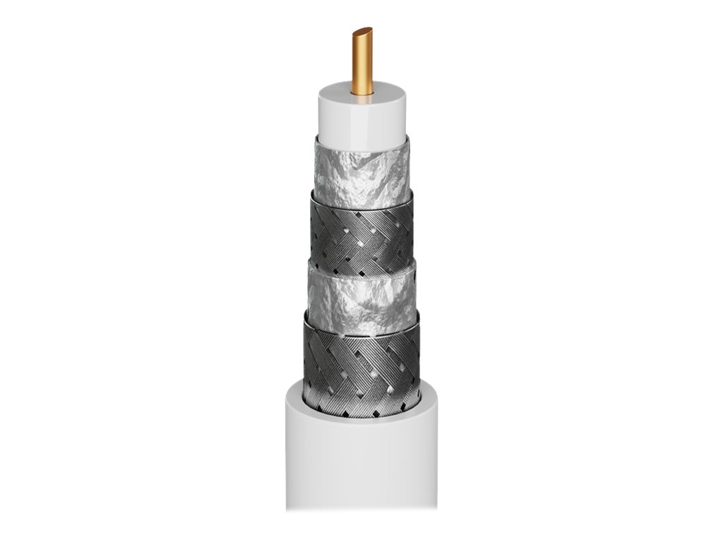 Goobay SAT‑Kabel F‑Stecker 5,0 m weiß