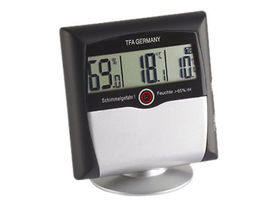 TFA Comfort Control Wetterstation Thermo‑Hygrometer digital Schwarz