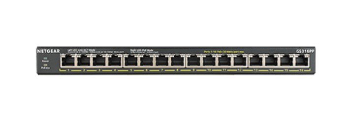 16P Netgear GS316PP RM PoE