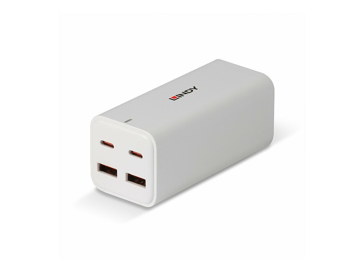 LINDY 100W 4Port USB Desktop GaN Fast Charger