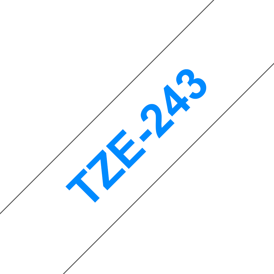 Brother TZe-243 18 mm blau/weiß