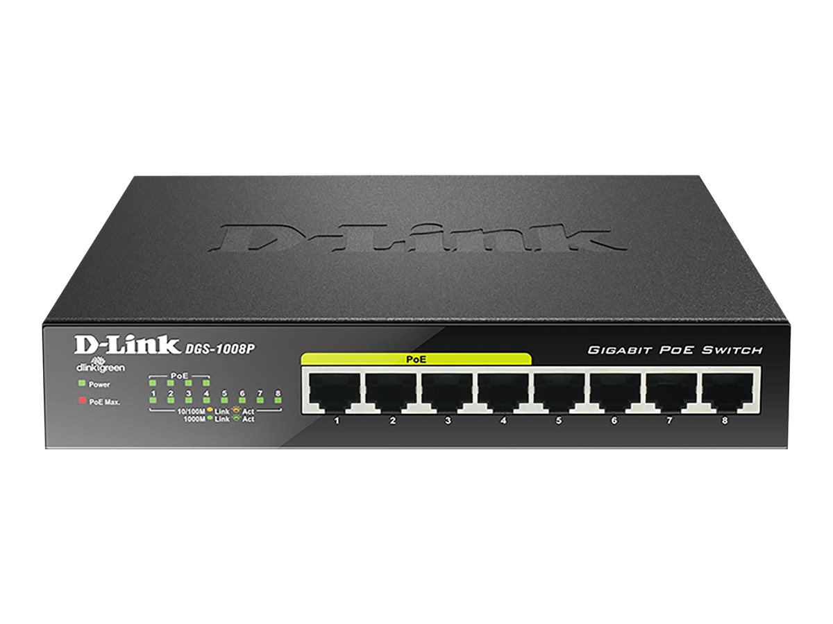 D-Link DGS-1008P 8-Port PoE Gigabit Switch