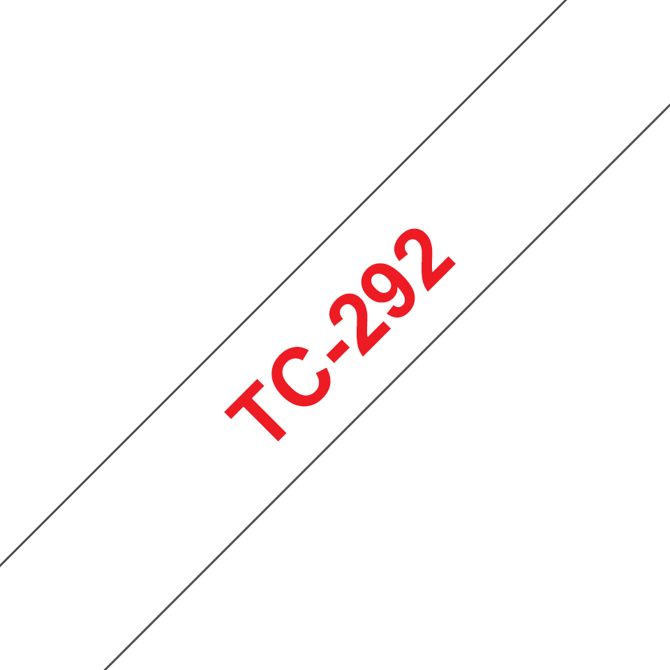 Brother TC292 Schriftband 9mm Weiß-Rot