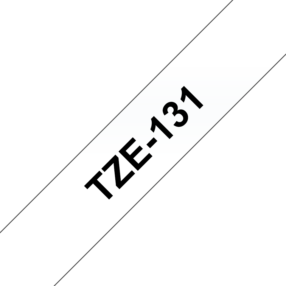 Brother TZe-131 Schriftband 12mm schwarz/transparent